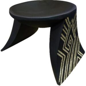 a black handcrafted seat