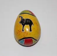 elephant painted on an egg