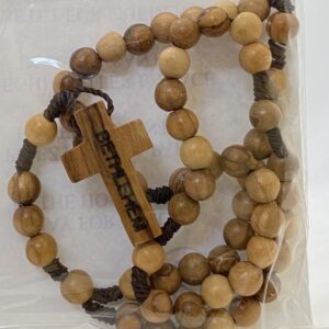 A Beaded Necklace WIth a Wood Star